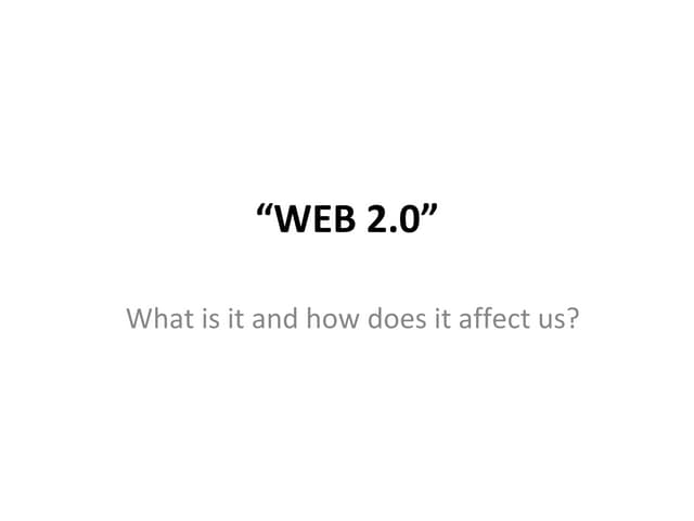 Overview of Web 2.0 in the Government