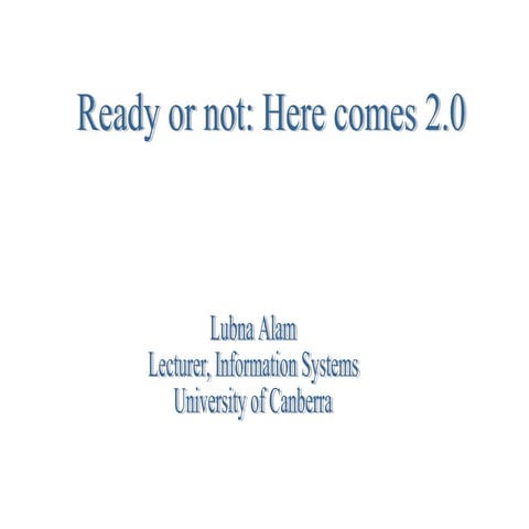 Web 2.0 presentation for itw 2010