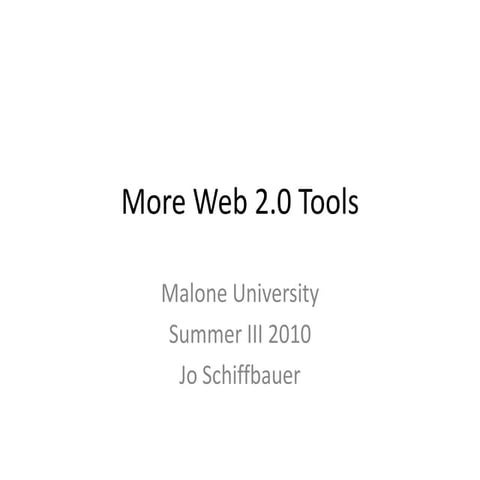 Web 2.0 tools