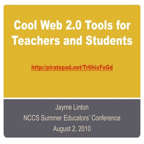 Cool Web 2.0 Tools for Teachers & Students