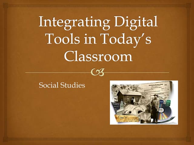 Web 2.0 tools for social studies