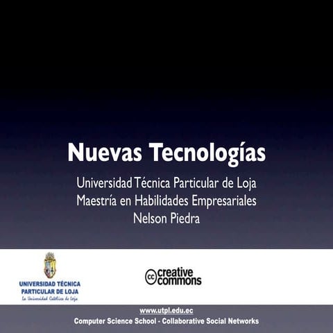 Tutoría sobre Nuevas Tecnologías - Maestría en Gestión Empresarial