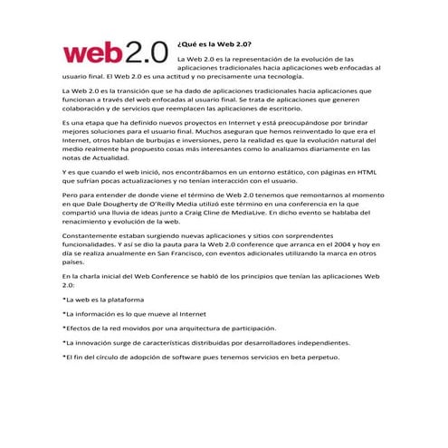 Web 2.0 y web 3.0