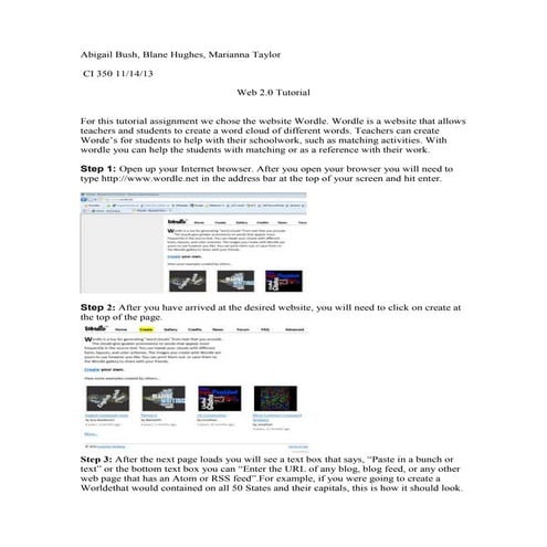 Web2.0 tutorial blane