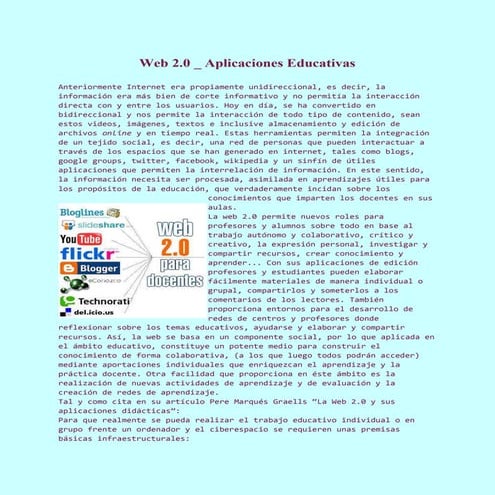 Web2.0 aplicaciones educativas