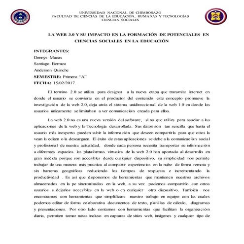 Web 2.0 ensayo
