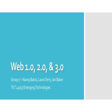 Web 1.0_3.0 group 7 presentation