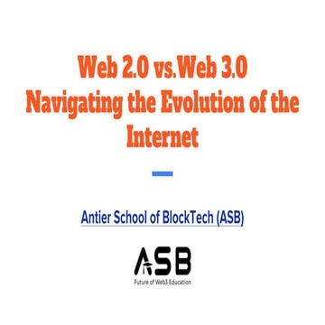 The Evolution of the Internet: From Web 1.0 to Web 3.0 | PDF