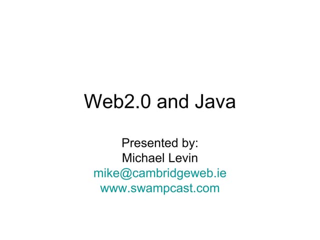 Web2 And Java