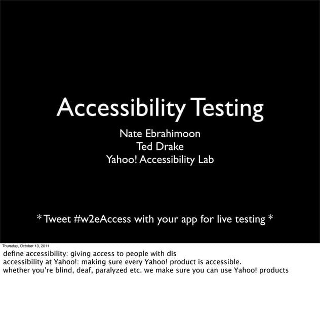 Accessibility Testing 101 | PPTX