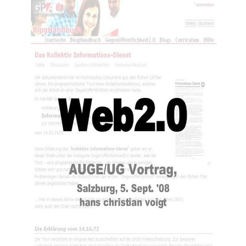 Web2.0 for AUGE/UG