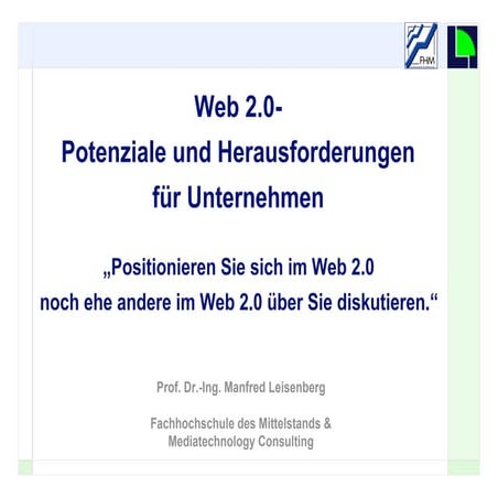 Web2.0 im Unternehmen