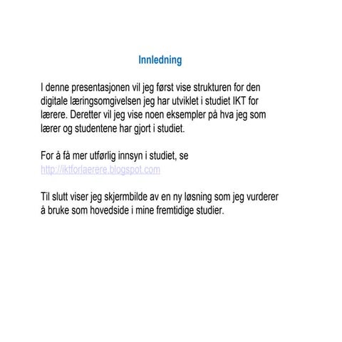 Web2.0 læringsplattform