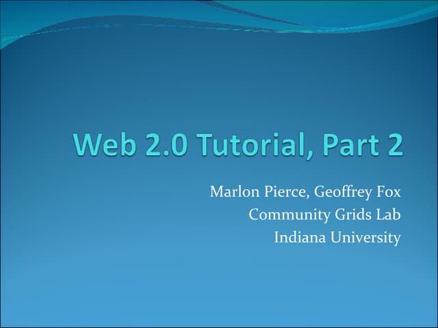 CTS Conference Web 2.0 Tutorial Part 2