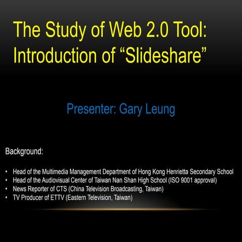 Web 2.0: introduction of slideshare
