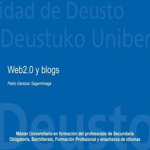 Web 2.0 y Blogs