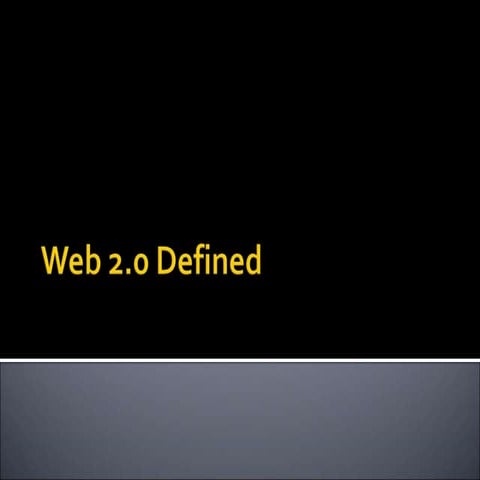 Web2.0 defined