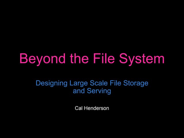Web20expo Filesystems