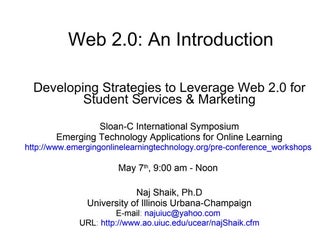 Web20 Intro Naj Shaik