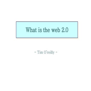 Web2.0  Ppt