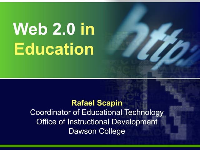 Web2.0 in Education
