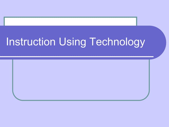 Web 2.0 Instructional Tools
