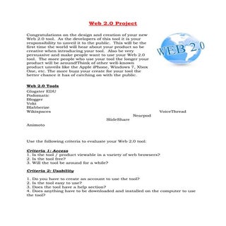 Web 2 0 project