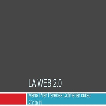Web 20 y redes sociales