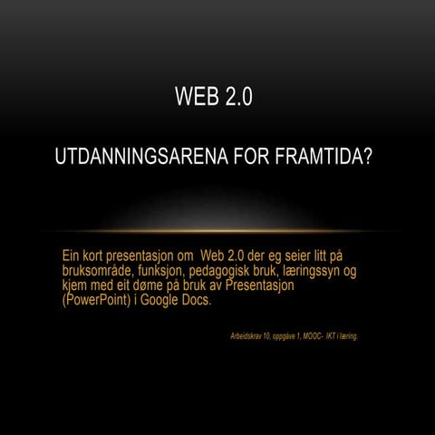 Web 2 arbeidskrav 10