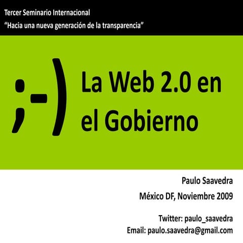 Web 2.0 en el Gobierno