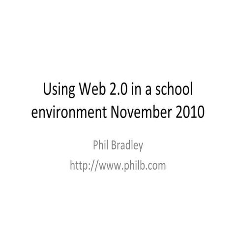 Web2 inschools November 2010