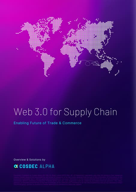 Web 3.0 for Supply Chain by Cosdec Alpha