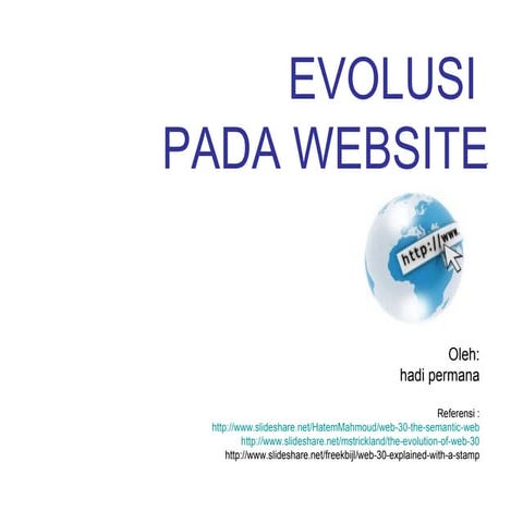 EVOLUSI  PADA WEBSITE