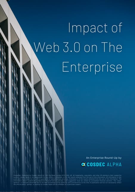 Web3’s Impact on Enterprise by Cosdec Alpha