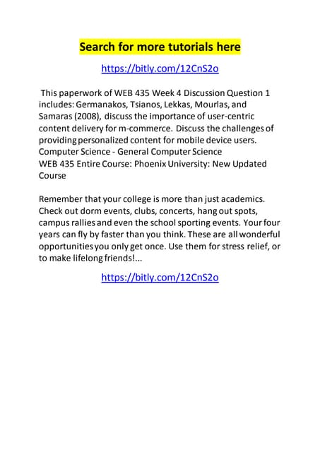 Web 435 week 4 dq 1