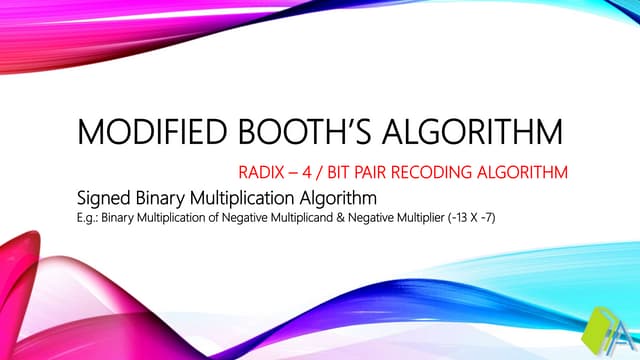 Modified booth's algorithm Part 2 | PPTX