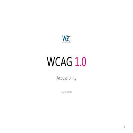 WCAG 1.0
