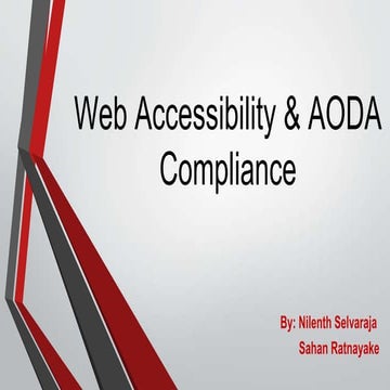 Web accessibility & AODA compliance