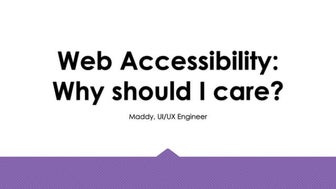 web accessibility: why should I care? - with notes