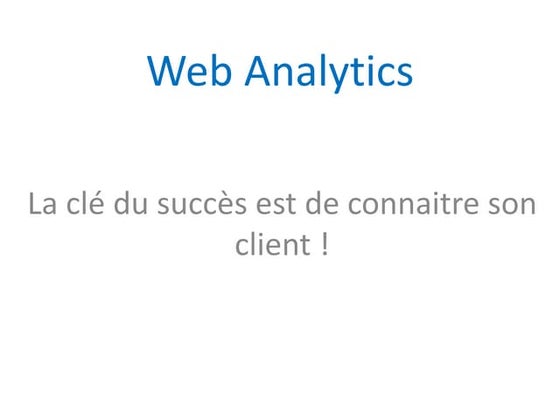 Web analytics