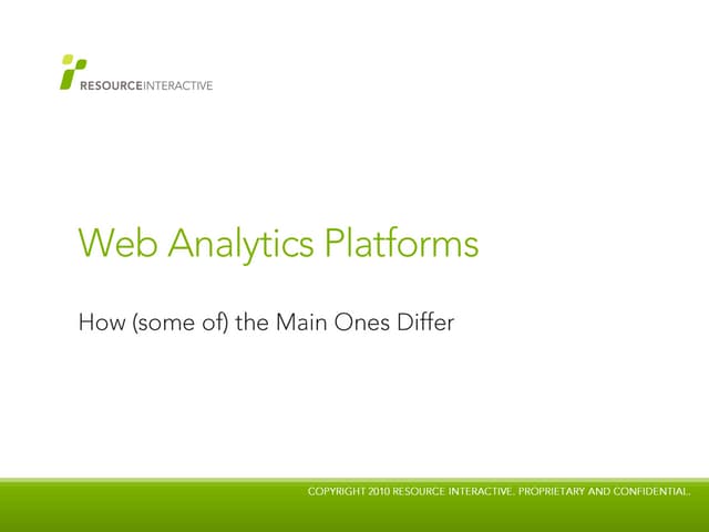 Web Analytics Tools Comparison