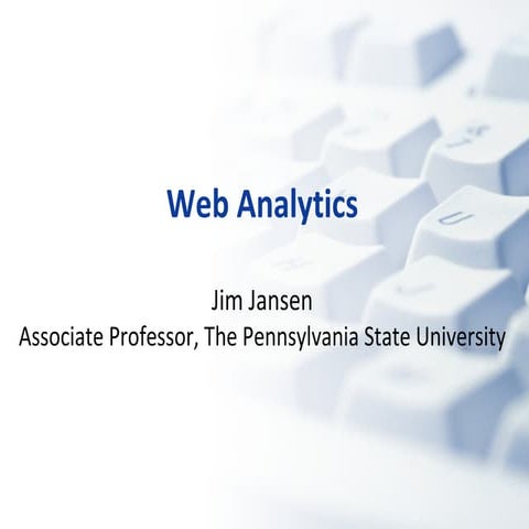 Web analytics webinar