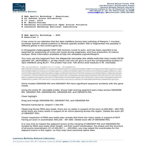 Apollo Exercises Kansas State University 2015