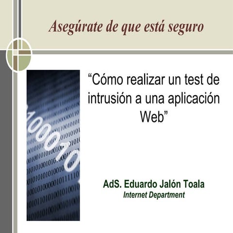 Cómo realizar un test de intrusión a una aplicación Web