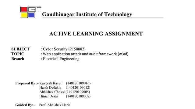 Web application attack and audit framework (w3af)