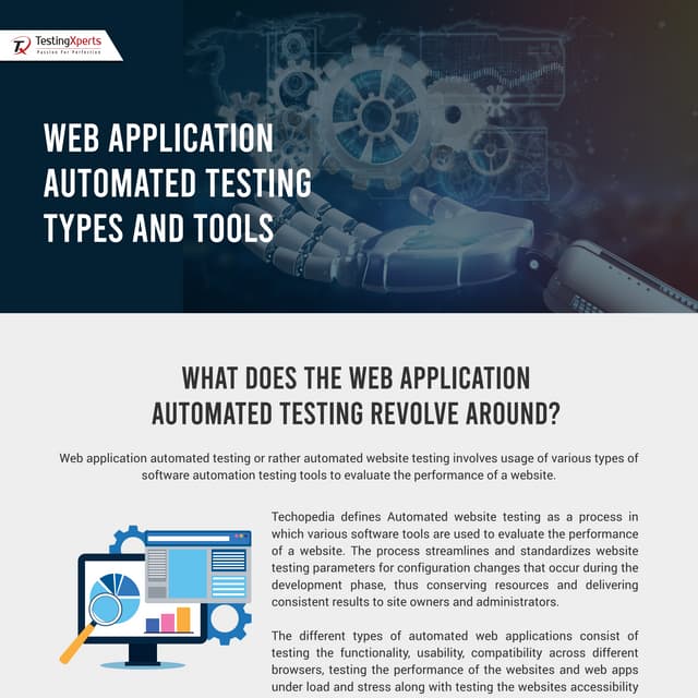 Web application automated testing types and tools | PDF image.
