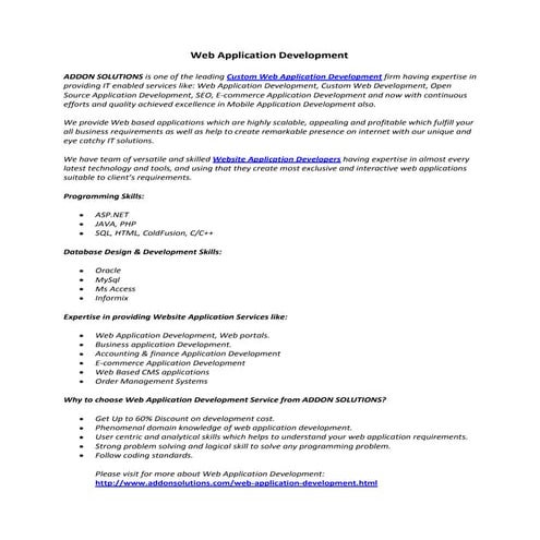 Web application development | PDF