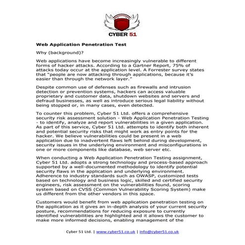 Web Application Penetration Test