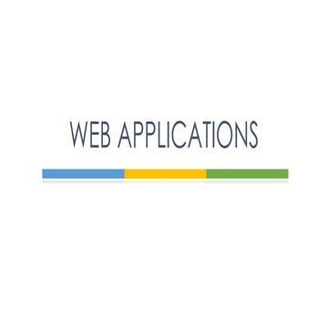 Web application presentation | PPT