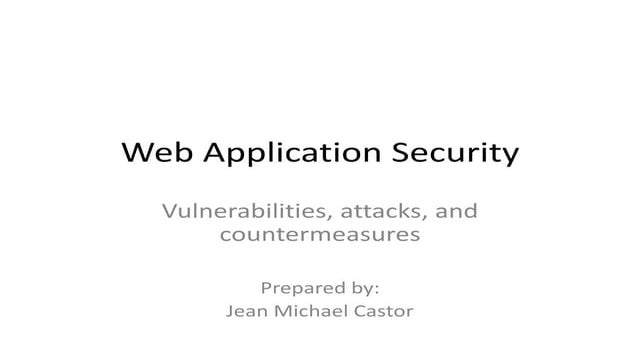 Web application security